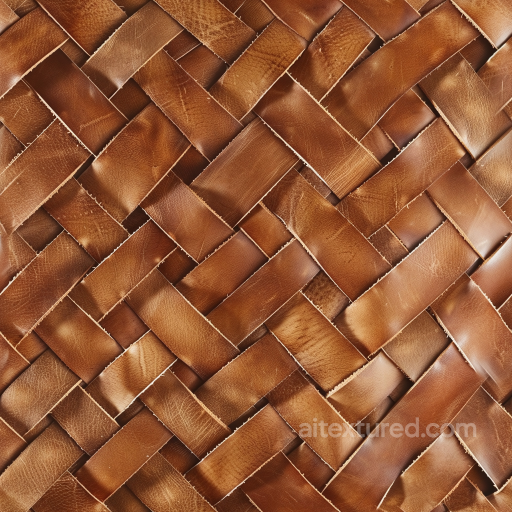 Brown Distressed Leather PBR Texture with Woven Pattern seamless Leather PBR texture
