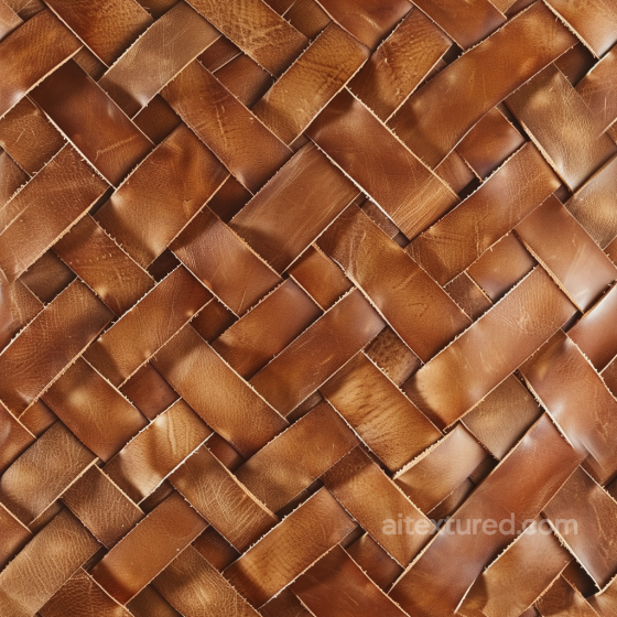 Brown Distressed Leather PBR Texture with Woven Pattern Leather texture preview