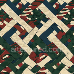 seamless Seamless 3D Woodland Camouflage PBR Texture with Interwoven Pattern and Muted Earth Tones texture 8k free download PBR