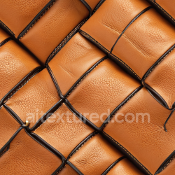 seamless Seamless 3D Quilted Tan Leather PBR Texture Featuring Detailed Grain and Stitching texture 8k free download PBR