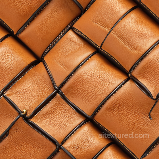 Quilted Tan Leather PBR Texture Featuring Detailed Grain and Stitching Leather texture preview