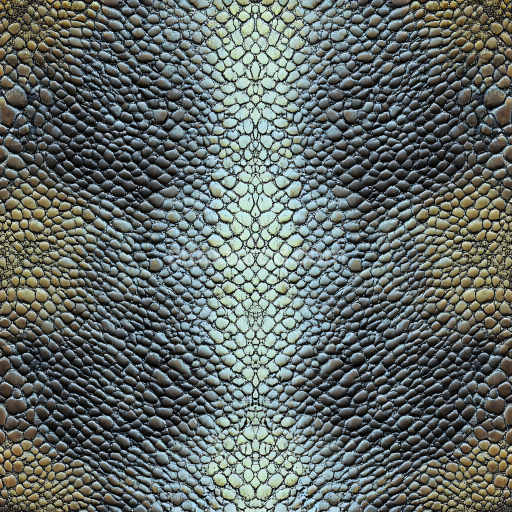 Seamless 3D reptilian scaled skin PBR texture with organic scales and subtle gloss
