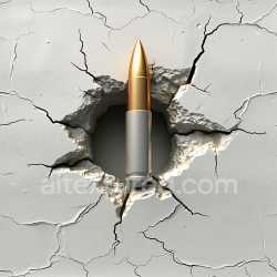 seamless Seamless 3D cracked plaster PBR texture featuring realistic bullet hole damage texture 8k free download PBR