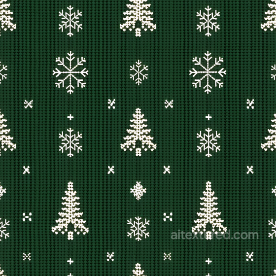 All Christmas Digital paper Texture of Green Knitted Fabric with White Christmas Motifs All Christmas Digital paper texture preview