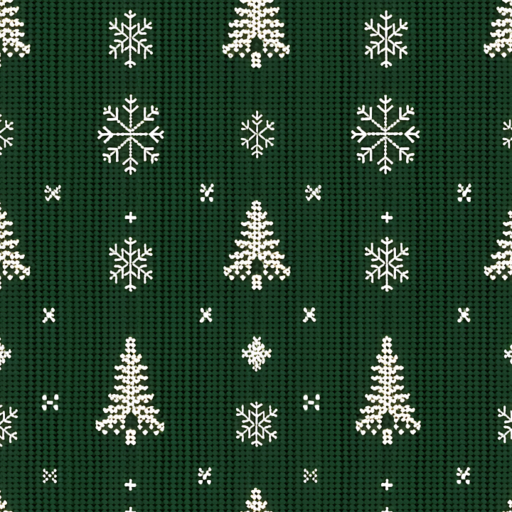 All Christmas Digital paper of Green Knitted Fabric with White Christma… seamless PBR texture preview