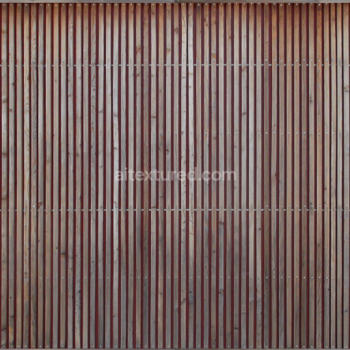 Preview — Seamless Wooden Facade PBR Texture in 4K Resolution