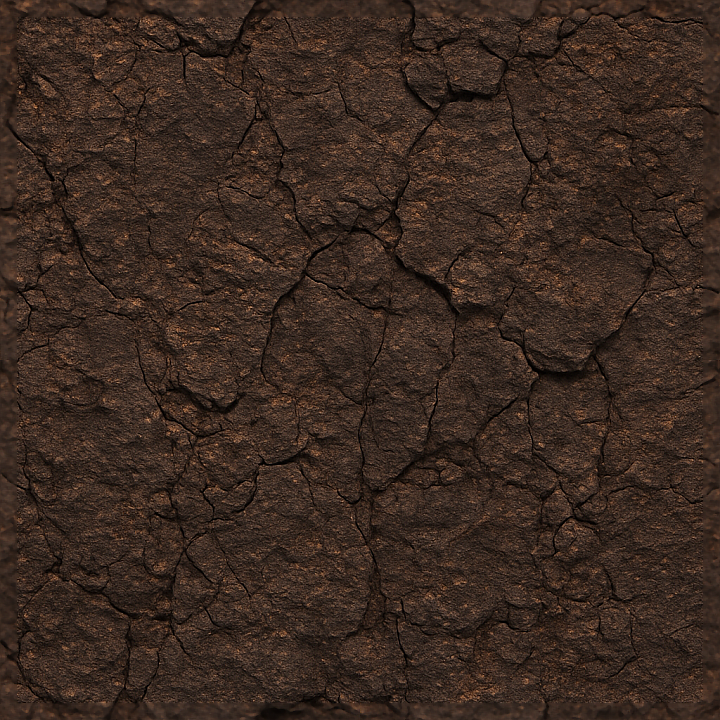 Coal Surface Oxidized Rough Burnt Umber Color seamless PBR texture preview