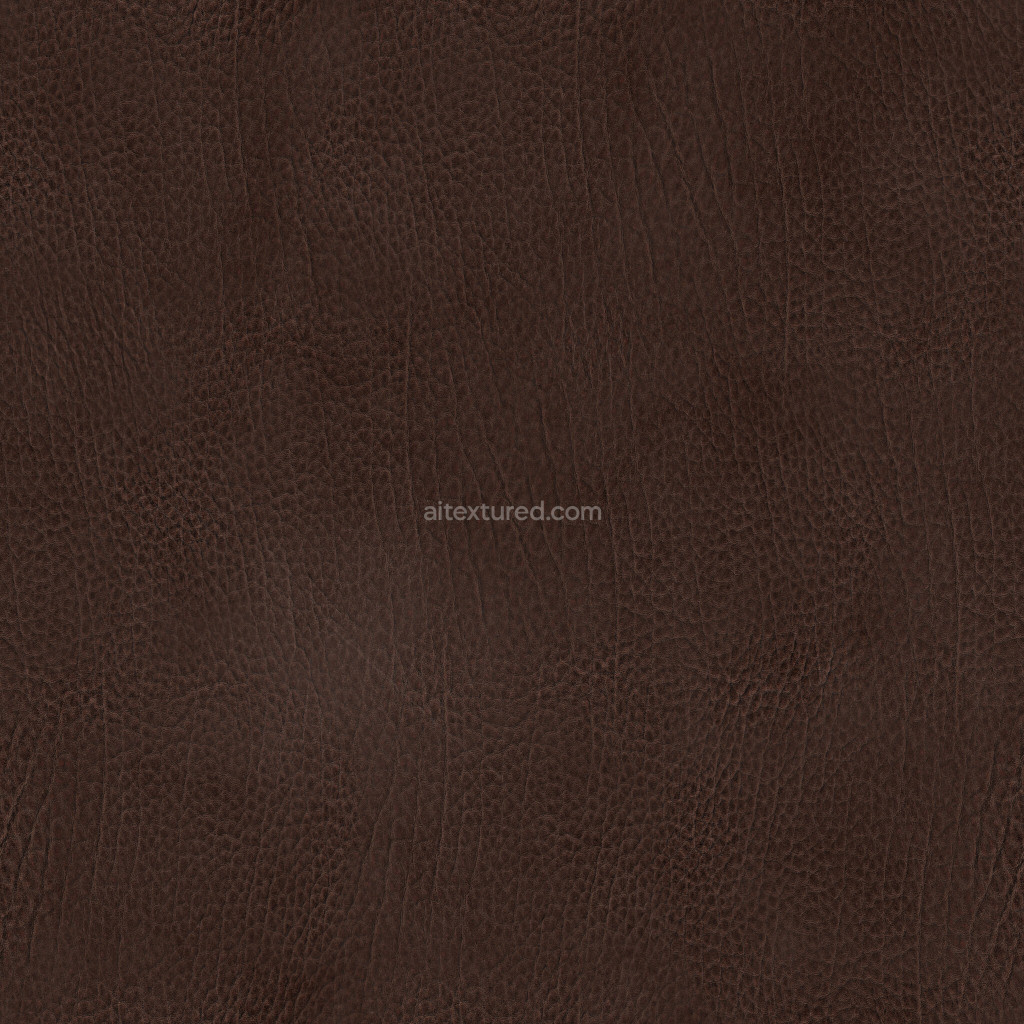 Seamless PBR leather texture in dark brown color