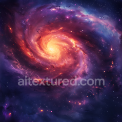 seamless Seamless 3D PBR Space Texture Featuring Glowing Spiral Galaxy Nebula in Vivid Colors texture 8k free download PBR