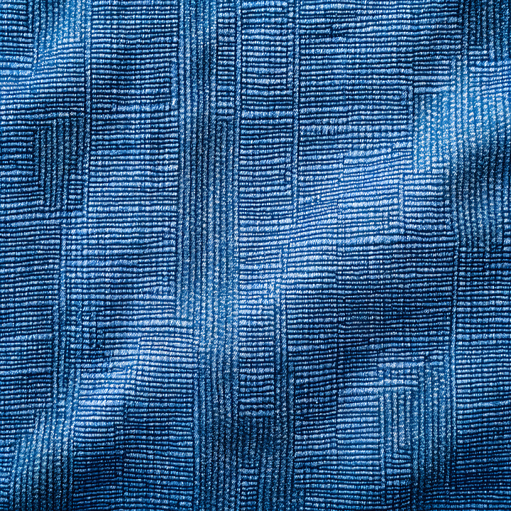 Cracked And Holed Denim With Deep Weave Pattern seamless PBR texture preview