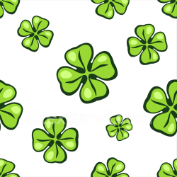seamless Seamless 3D PBR Texture of Green Shamrock Pattern on White Background texture 8k free download PBR