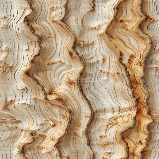 Seamless 3D PBR Texture of Light Pine Wood with Defined Grain and Knots