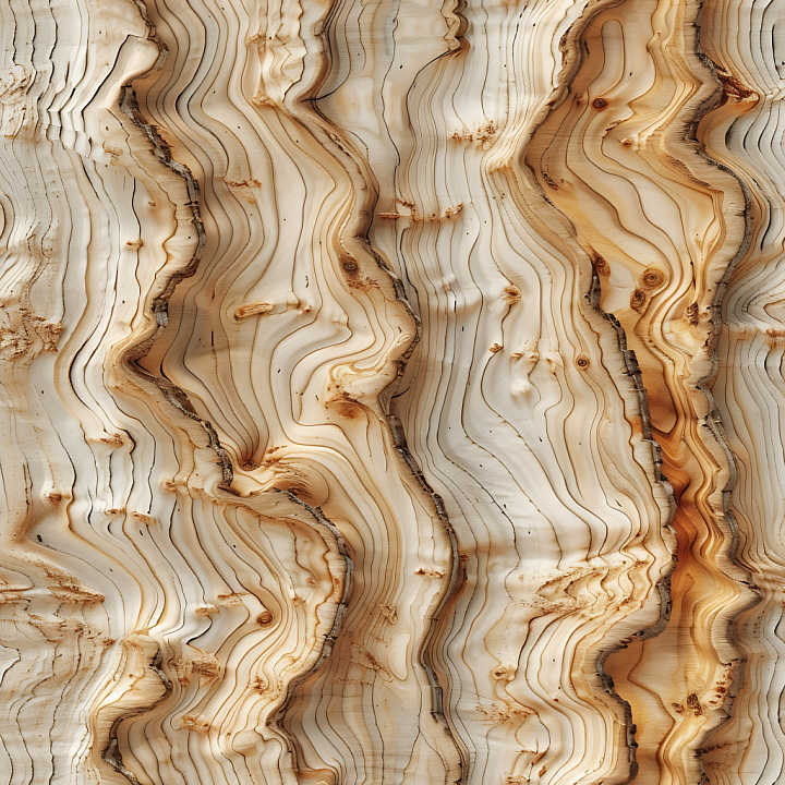 Light Pine Wood with Defined Grain and Knots seamless PBR texture preview
