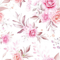 seamless Seamless 3D PBR Texture of Soft Pink Flower Fabric with Delicate Floral Pattern texture 8k free download PBR