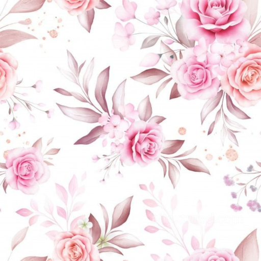 Soft Pink Flower Fabric Seamless Texture with Delicate Floral Pattern seamless Pink Flower PBR texture
