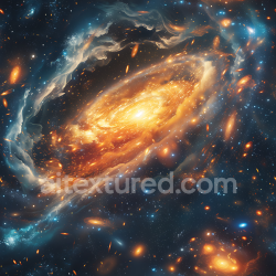 seamless Seamless 3D Space PBR Texture Featuring Glowing Galaxy Clouds and Nebula texture 8k free download PBR