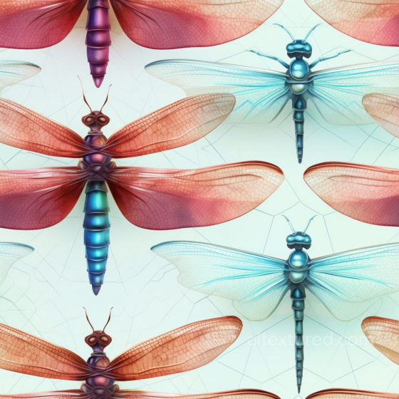 Featuring Glossy Dragonfly Wings in Red and Blue Tones Dragonfly texture preview