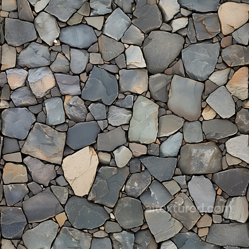 Weathered Stone Wall PBR Texture with Natural Irregular Slate Blocks seamless Stone PBR texture