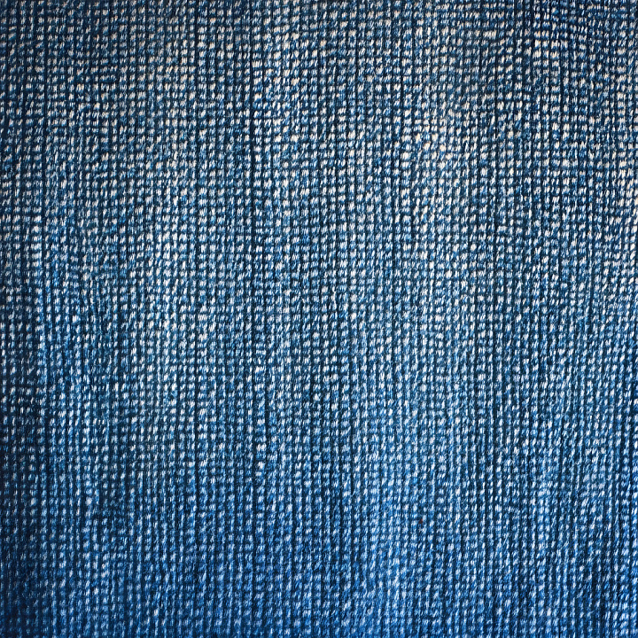 Cracked Blue Denim Fabric with Detailed Weave Pattern seamless PBR texture preview