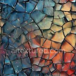 seamless Seamless 3D Cracked Ceramic Surface PBR Texture with Multicolor Glazed Shards and Fractured Pattern texture 8k free download PBR