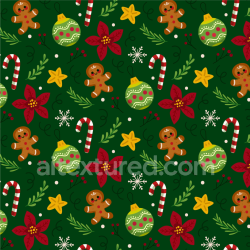 seamless Seamless 3D PBR Texture Featuring Christmas Gingerbread, Candy Canes, and Ornaments texture 8k free download PBR