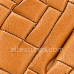 seamless Seamless 3D Quilted Tan Leather PBR Texture Featuring Detailed Grain and Prominent Stitching texture 8k free download PBR