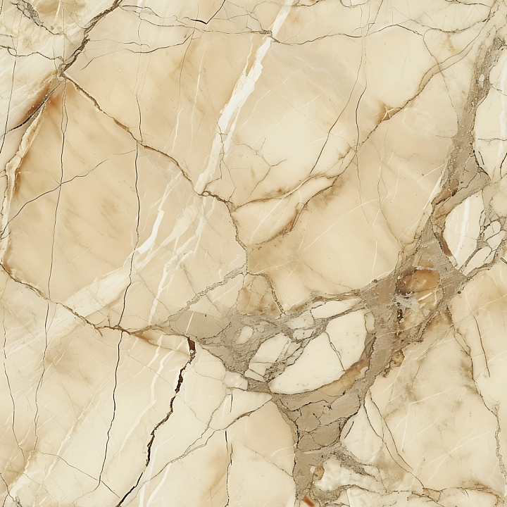 Botticino Beige Marble with Natural Cracks and Polished Finish seamless PBR texture preview