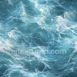 seamless Seamless 3D Water PBR Texture of Realistic Ocean Surface with Dynamic Foamy Waves texture 8k free download PBR