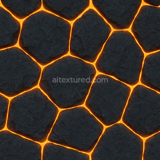 Glowing Basalt Seamless Texture