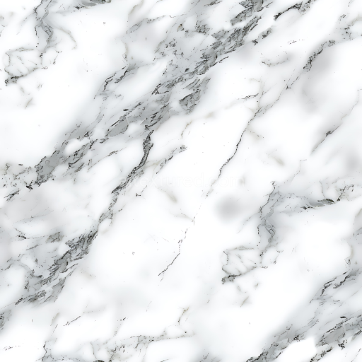 Seamless 3D Carrara-Style White Marble PBR Texture with Delicate Grey Veins