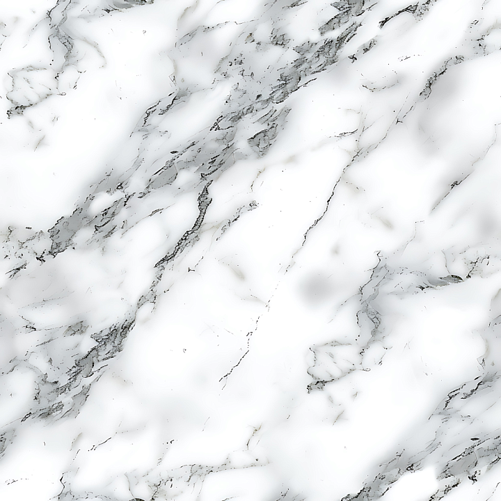 Carrara-Style White Marble with Delicate gray Veins seamless PBR texture preview
