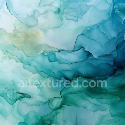 seamless Seamless 3D Alcohol Ink PBR Texture with Teal and Aquamarine Fluid Waves texture 8k free download PBR
