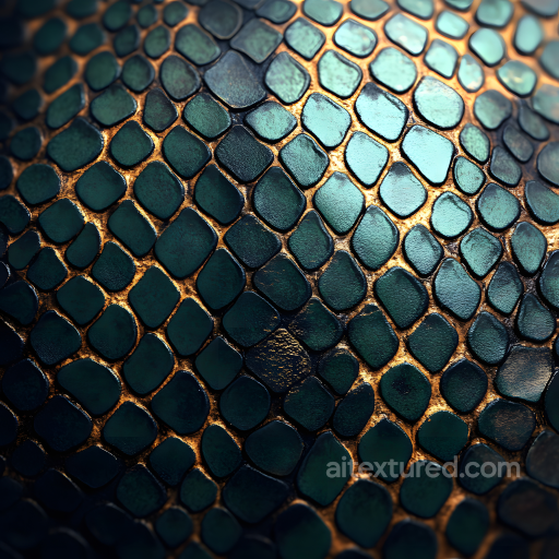 Dark Scaly Reptile Skin Seamless Texture with Glossy Metallic Highlights seamless Skin PBR texture