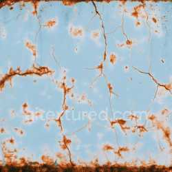 seamless Seamless 3D Rusted Metal PBR Texture with Orange Rust Cracks and Blue Paint Chipping texture 8k free download PBR