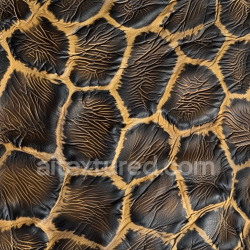 seamless Seamless 3D PBR Texture of Aged Giraffe Patterned Leather with Natural Wrinkles and Contrast texture 8k free download PBR