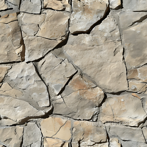 Weathered Stone Wall PBR Texture with Natural Cracks and Earthy Tones seamless Stone PBR texture