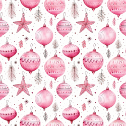seamless Seamless 3D PBR Texture of Pink Christmas Ornaments and Holiday Elements texture 8k free download PBR