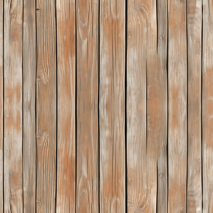 Rustic Weathered Wood Planks with Natural Grain and Knots seamless PBR texture preview