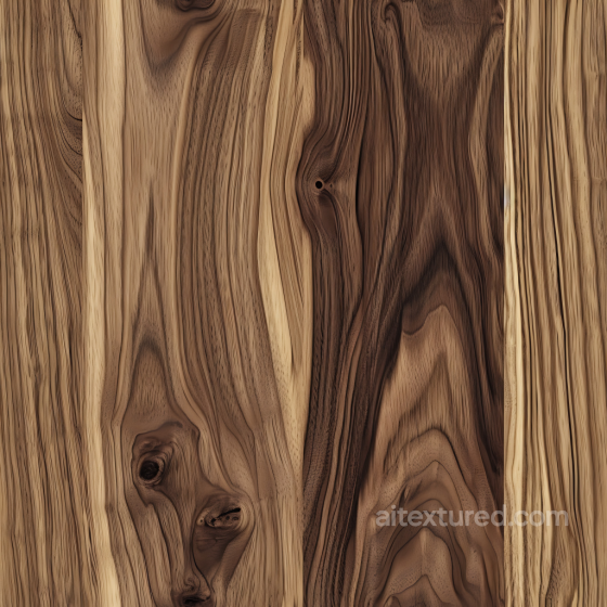 Walnut Wood Planks PBR Texture with Natural Grain and Knots Wood texture preview