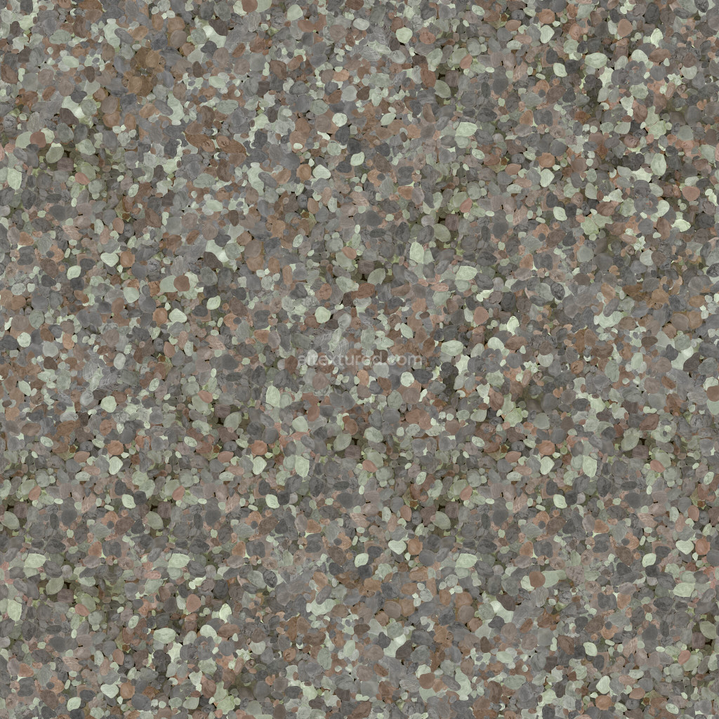 Seamless gravel PBR texture for realistic rendering