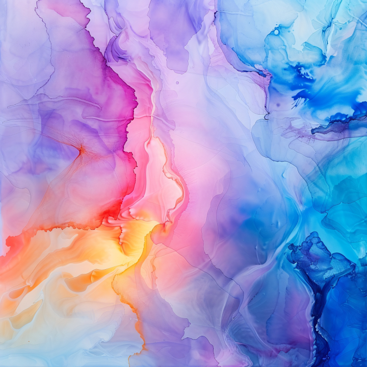 Alcohol Ink Featuring Vibrant Pink and Blue Fluid Waves seamless PBR texture preview