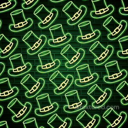 Neon St seamless St patrick digital paper bundle PBR texture