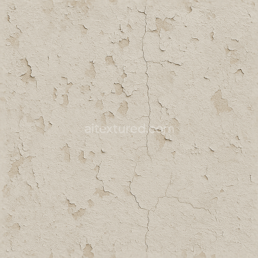 Seamless 3d texture pbr 8k weathered paint plaster wall surface for aged architectural scenes