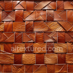 seamless Seamless 3D Patchwork Distressed Brown Leather PBR Texture with Varied Grain and Wrinkles texture 8k free download PBR