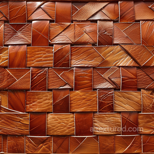 Patchwork Distressed Brown Leather PBR Texture with Varied Grain and Wrinkles seamless Leather PBR texture
