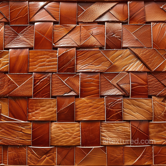 Patchwork Distressed Brown Leather PBR Texture with Varied Grain and Wrinkles Leather texture preview