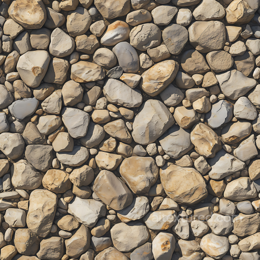 Stone PBR Texture of Smooth River Rocks and Pebbles with Natural Weathered Finish seamless Stone PBR texture