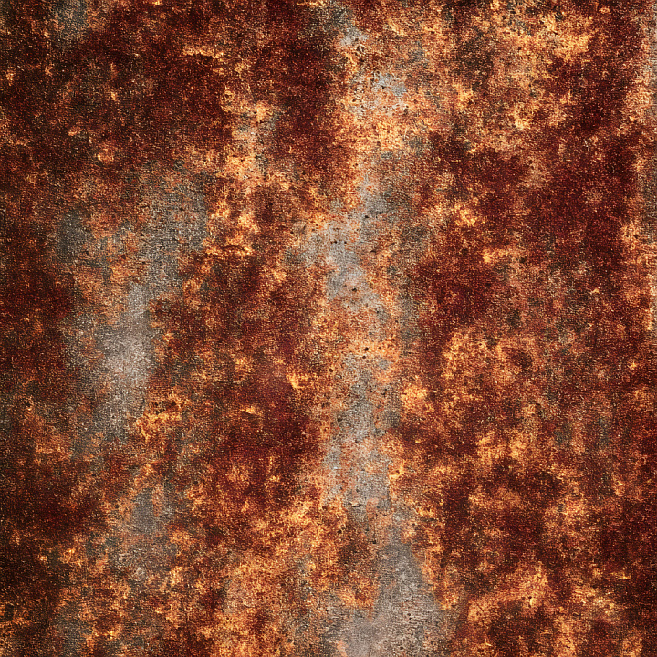 Rust of Rusty Metal Surface with Cracked and Pitted Patterns seamless PBR texture preview