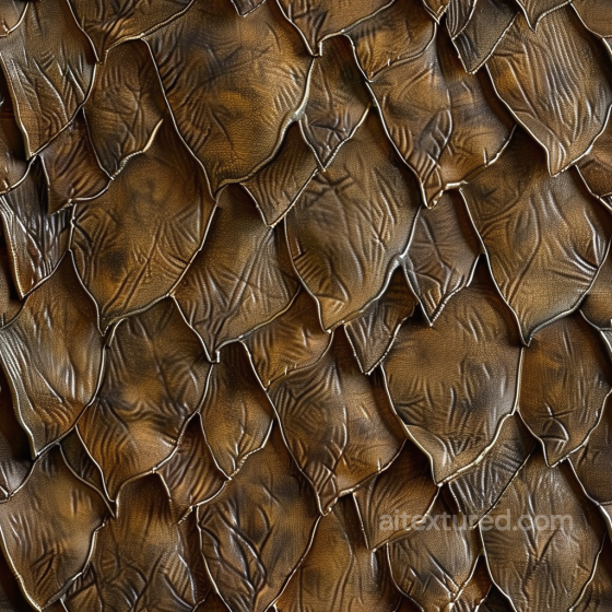 Layered Brown Leather PBR Texture Featuring Embossed Grain and Wrinkled Surfaces Leather texture preview