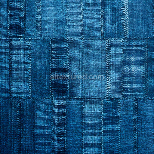 Seamless 3D cracked denim fabric PBR texture with detailed weave pattern